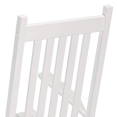 Knollwood Mission Style Kiln-dried Hardwood Porch Rocking Chair, White (Used)