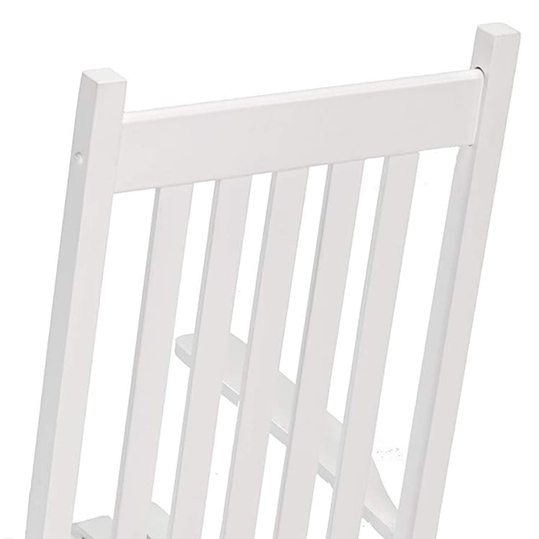 Knollwood Mission Style Kiln-dried Hardwood Porch Rocking Chair, White(Open Box) - VMInnovations