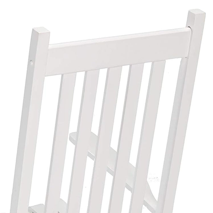 Knollwood Mission Style Kiln-dried Hardwood Porch Rocking Chair, White(Open Box) - VMInnovations
