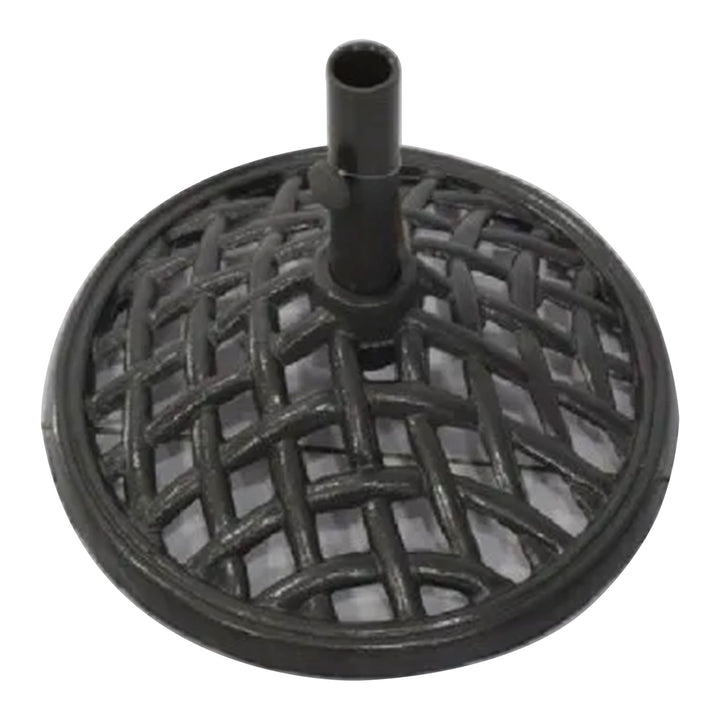 Four Seasons Courtyard Norwalk 19” Cast Iron Umbrella Base, Black (Open Box) - VMInnovations