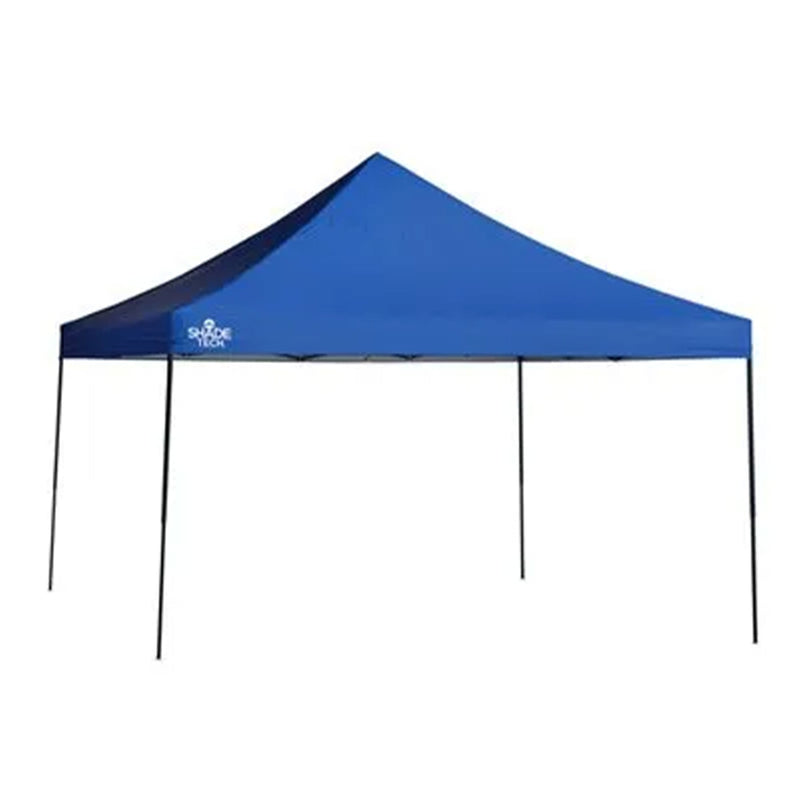 Quik Shade 10 by 10 Foot Shade Tech Single Push Instant Central Hub Canopy, Blue