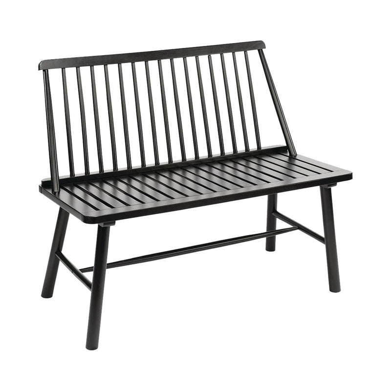 Jack Post 4ft Durable Indonesian Hardwood Farmhouse Bench for Patio, Black(Used)