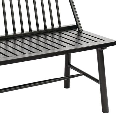Jack Post 4ft Durable Indonesian Hardwood Farmhouse Bench for Patio, Black(Used)