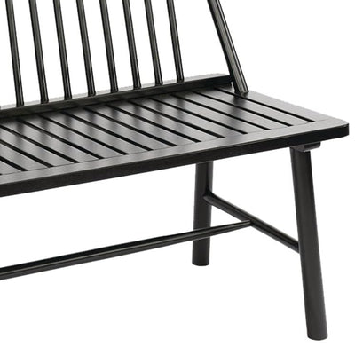 Jack Post 4 Feet Durable Hardwood Farmhouse Bench for Patio, Black (Open Box)