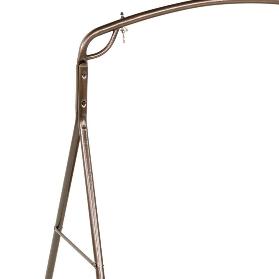 Woodlawn Patio Swing Frame with Steel Tubing and Powder Coated Finish, Bronze - VMInnovations