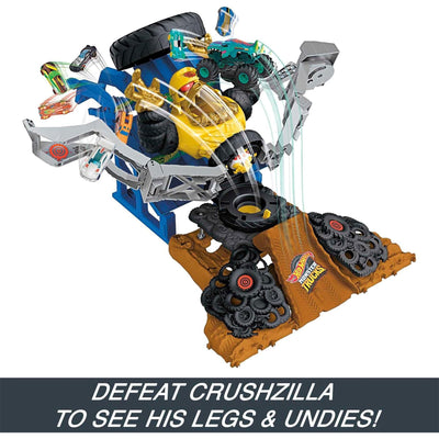 Hot Wheels Monster Trucks Arena Smashers Mega Wrex Versus Crushzilla (Open Box) - VMInnovations