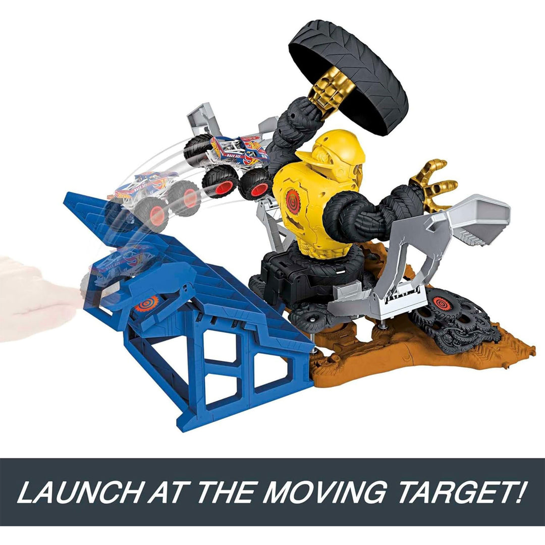 Hot Wheels Monster Trucks Arena Mega Wrex Versus Crushzilla Takedown (Used) - VMInnovations