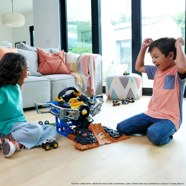 Hot Wheels Monster Trucks Arena Smashers Mega Wrex Versus Crushzilla Takedown - VMInnovations