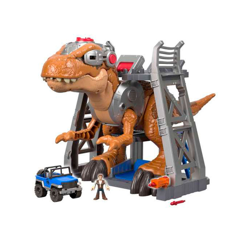 Fisher-Price Jurassic World T Rex Dinosaur Toy w/Owen Grady Figure (Open Box)