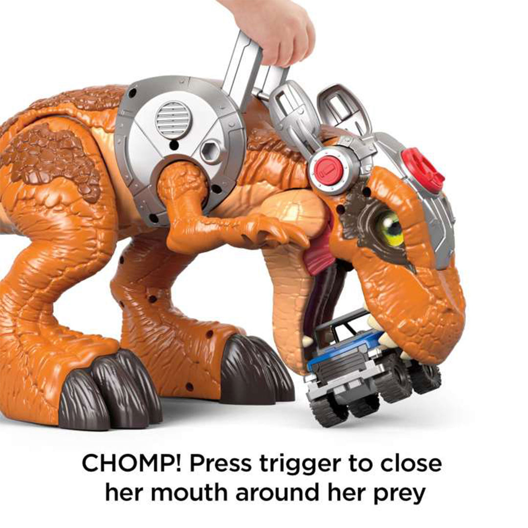 Fisher-Price Jurassic World T Rex Dinosaur Toy w/Owen Grady Figure (Open Box) - VMInnovations