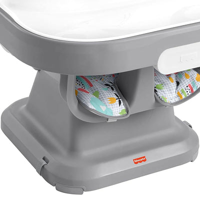 Fisher Price SpaceSaver Simple High Chair w/Removable Tray Liner, Gray (Used) - VMInnovations
