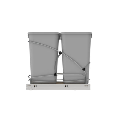 Rev-A-Shelf Double 27 qt. Pullout Trash Containers, Gray, 54WC-1527SC-17-1 - VMInnovations