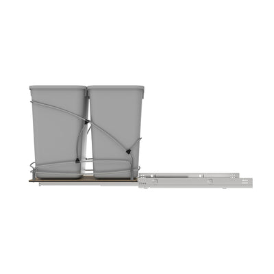 Rev-A-Shelf Double 27 qt. Pullout Trash Containers, Gray, 54WC-1527SC-17-1 - VMInnovations