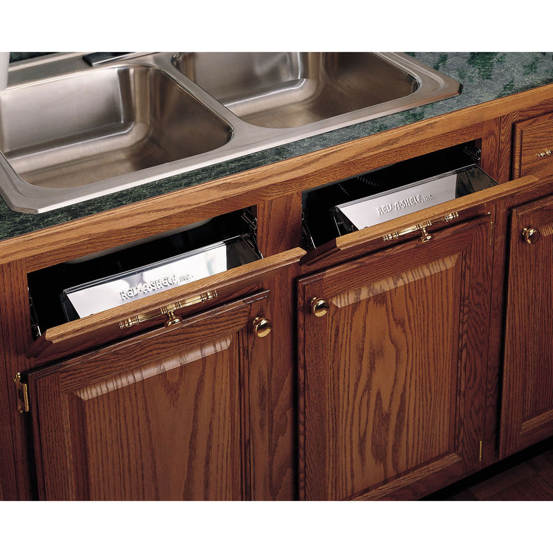 Rev-A-Shelf 14.25" Tip Out Tray Soft Close for Sink Base Cabinet, 6581-14SS-SC-1