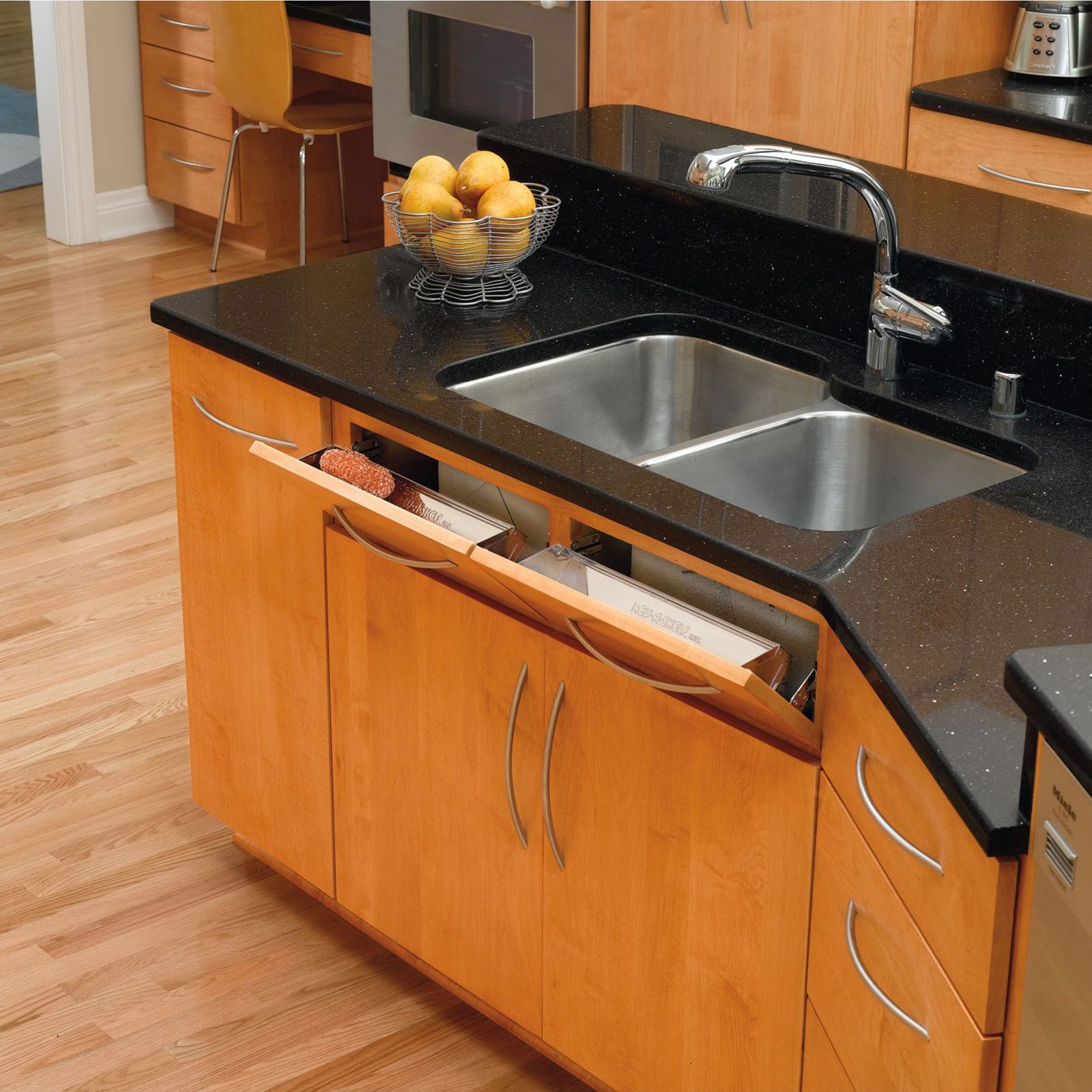Rev-A-Shelf 16" Tip Out Tray w/ Soft-close for Sink Base Cabinet, 6581-16SS-SC-1 - VMInnovations