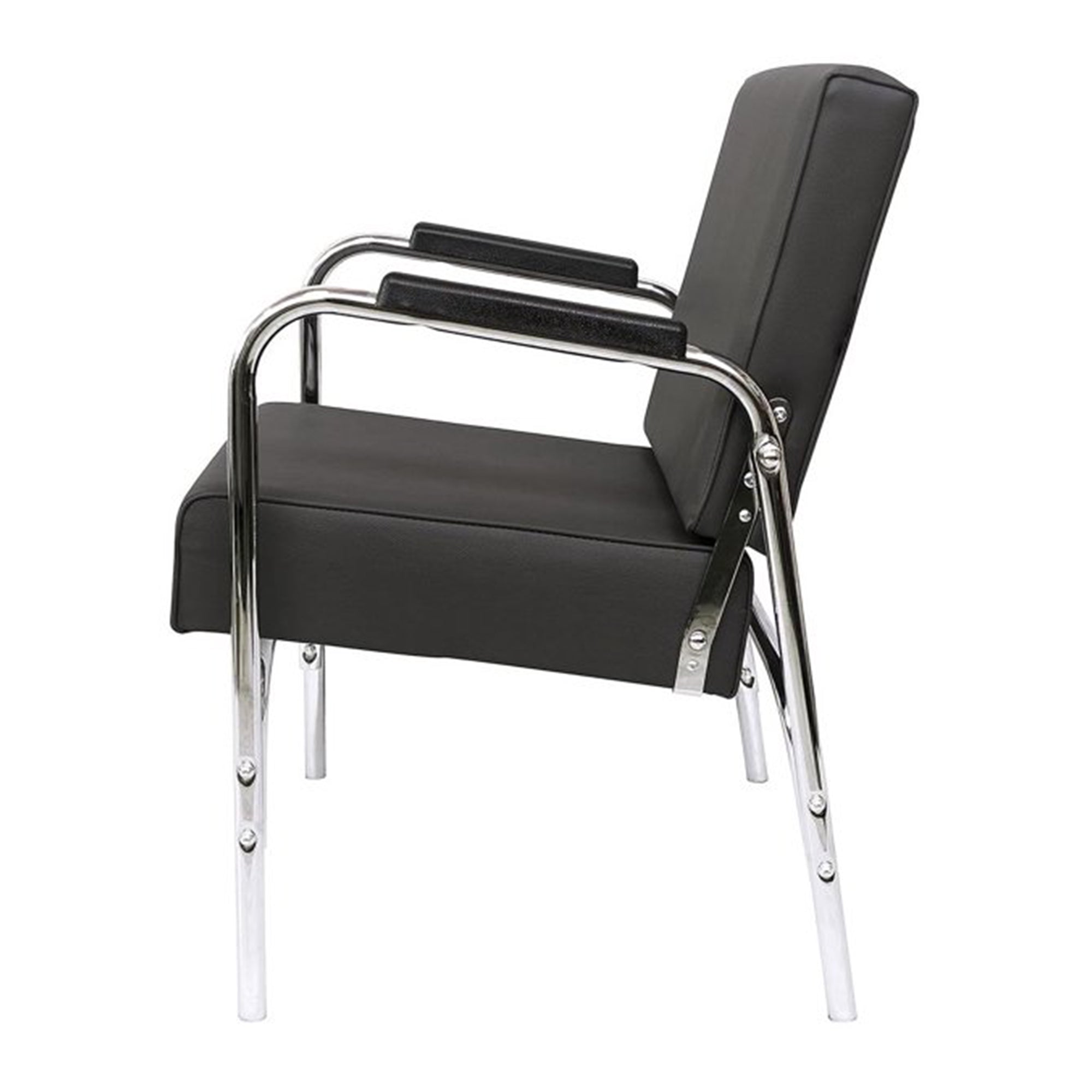 PureSana Ella Professional Auto Reclining Vinyl Shampoo Chair, Gray (Used) - VMInnovations