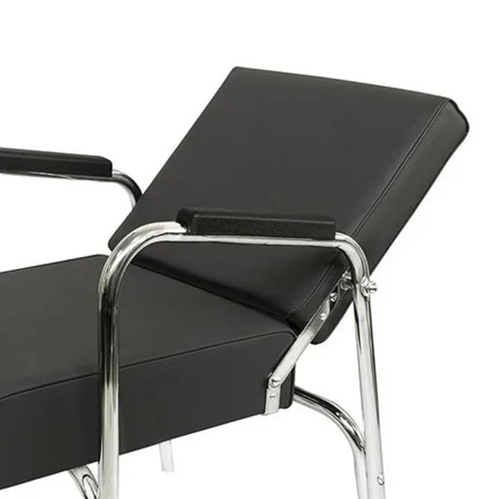 PureSana Ella Professional Auto Reclining Vinyl Shampoo Chair, Gray (Used)