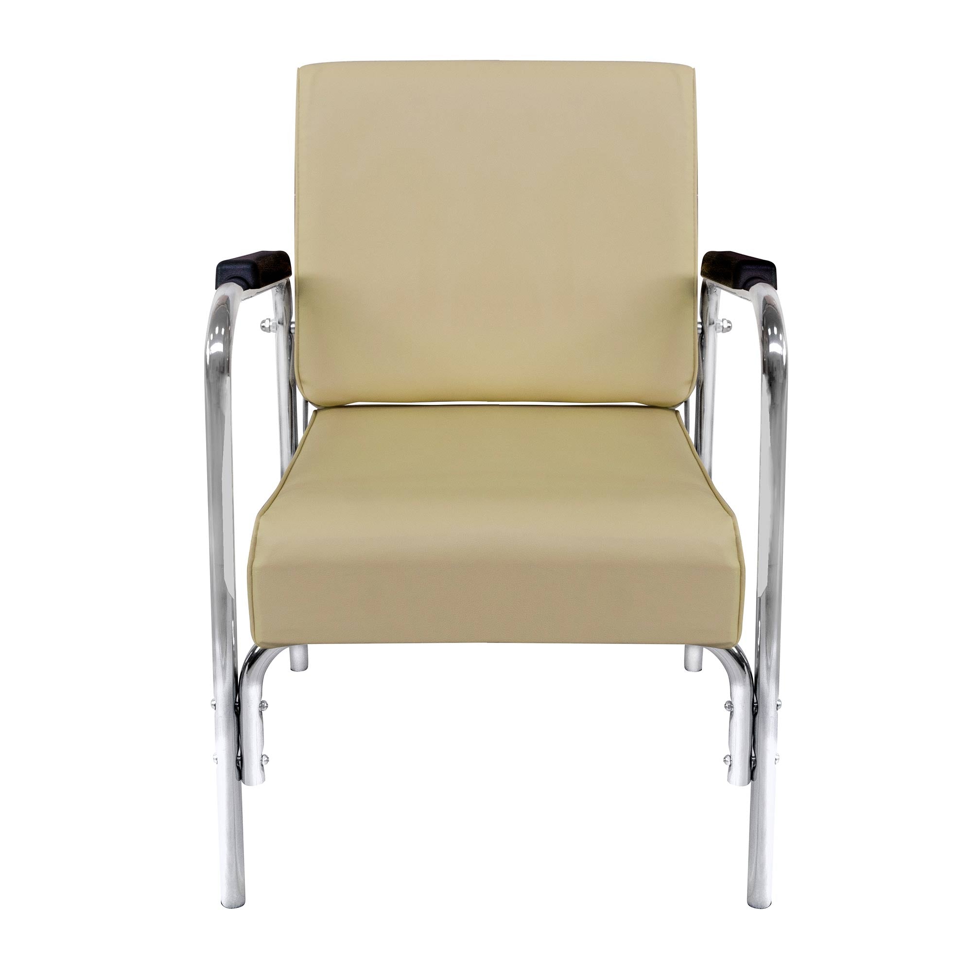 PureSana Chromium Ella Professional Reclining Shampoo Chair for Salons, Tan - VMInnovations