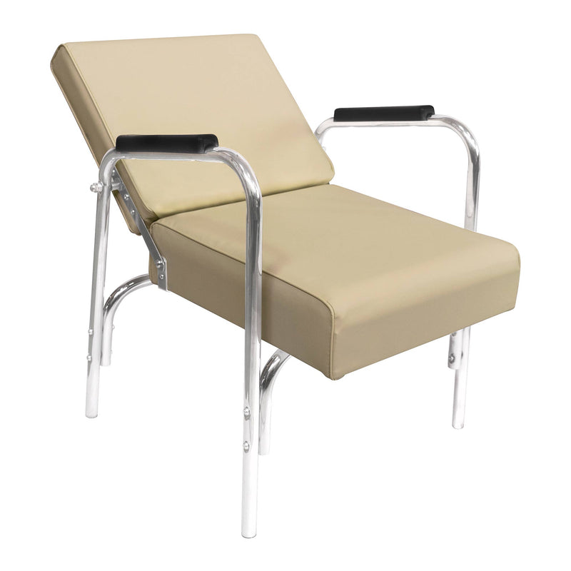 PureSana Chromium Ella Professional Reclining Shampoo Chair for Salons, Tan