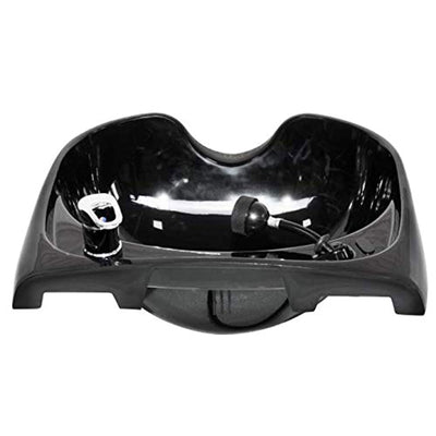 Chromium Oval Shampoo Bowl & Fixture Set with Check Valve, Black (Used) - VMInnovations