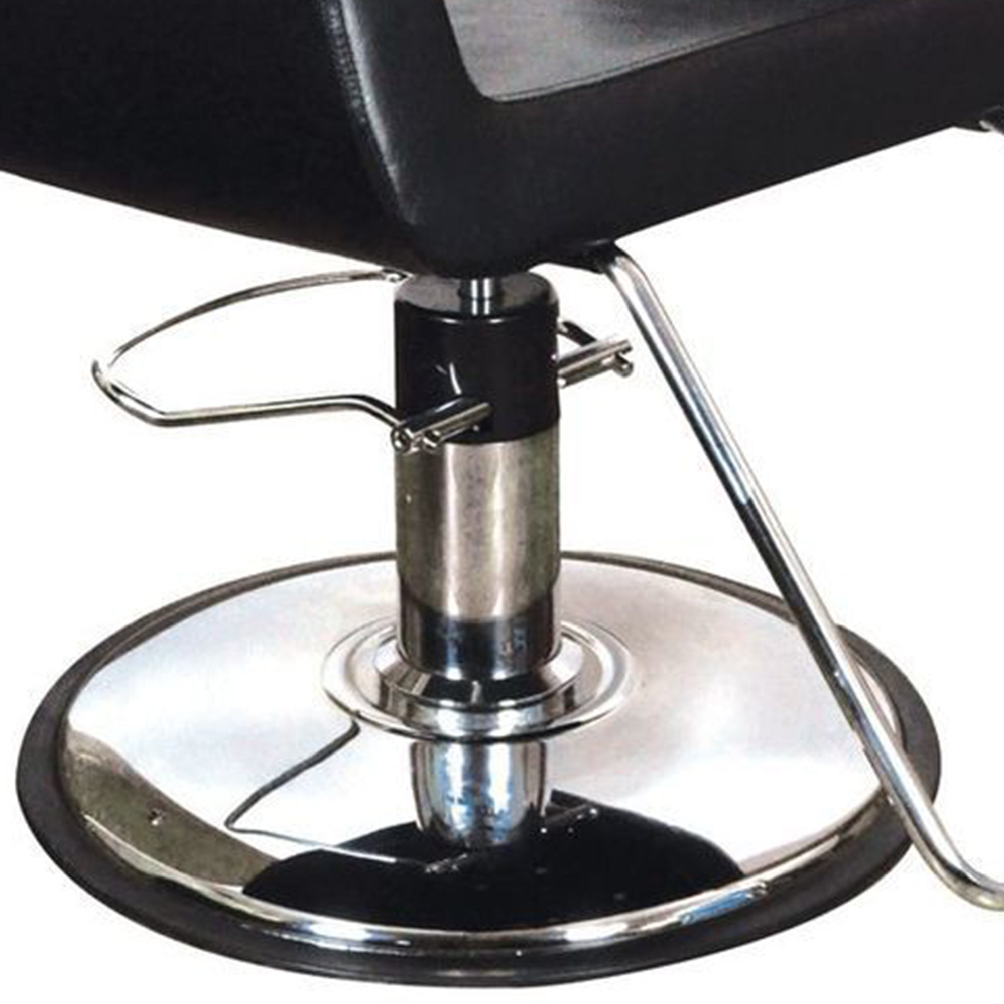 Chromium Brooklyn Professional Styling Chair w/High Density Foam Cushions, Black - VMInnovations