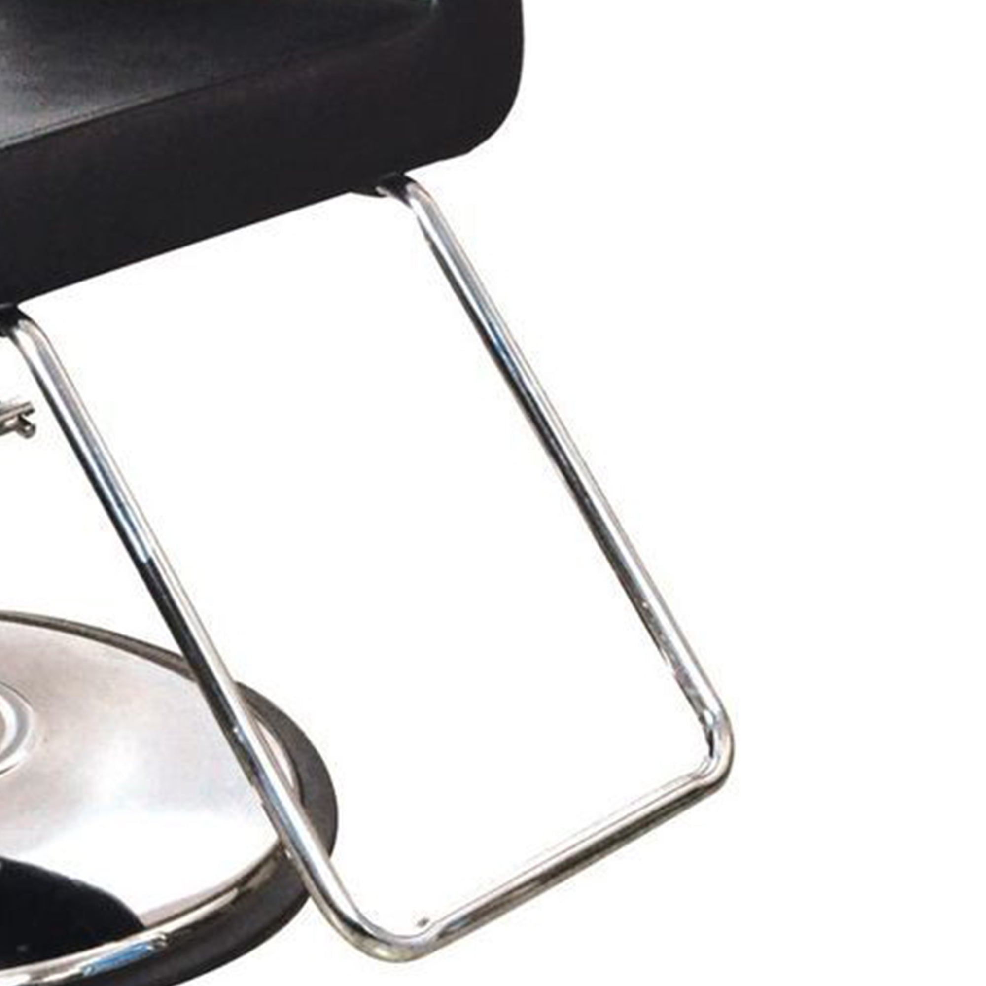Chromium Brooklyn Professional Styling Chair w/High Density Foam Cushions, Black - VMInnovations