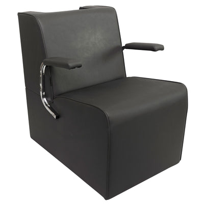 PureSana Anastasia Padded Professional Hair Drying Salon Chair, Gray (Open Box) - VMInnovations