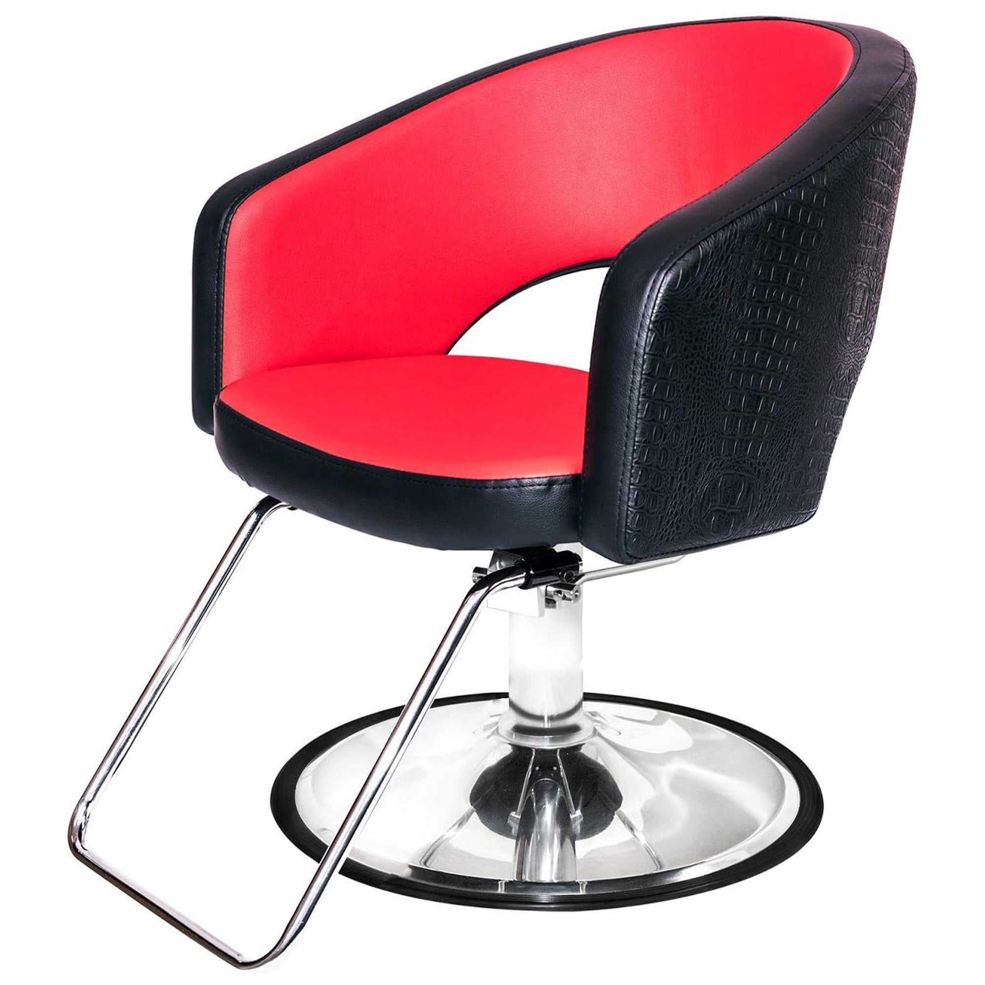 Chromium Olivia Professional Styling Chair w/High Density Foam Cushions, Black - VMInnovations