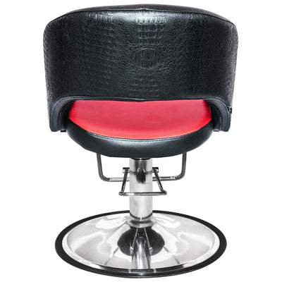 Chromium Olivia Professional Styling Chair w/High Density Foam Cushions, Black - VMInnovations