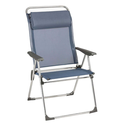 Lafuma ALU CHAM XL Adjustable Ergonomic Reclining Outdoor Folding Chair, Ocean - VMInnovations