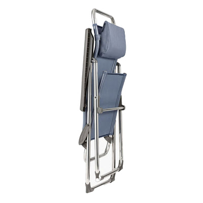 Lafuma ALU CHAM XL Adjustable Ergonomic Reclining Outdoor Chair,Ocean (Open Box)