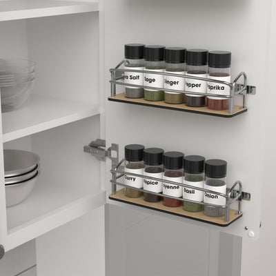 Rev-A-Shelf Steel Door/Wall Mount Spice Rack Pantry Shelf Organizer, 54SR-14-1 - VMInnovations