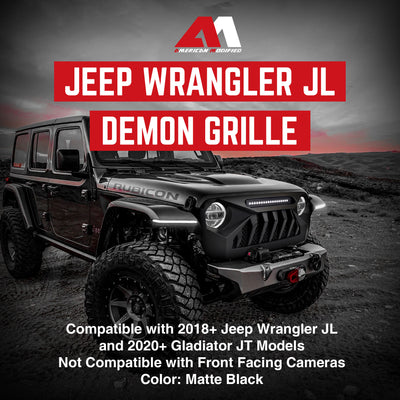 AMERICAN MODIFIED Grille Compatible w/18-21 Wrangler JL & Gladiator JT (Used)