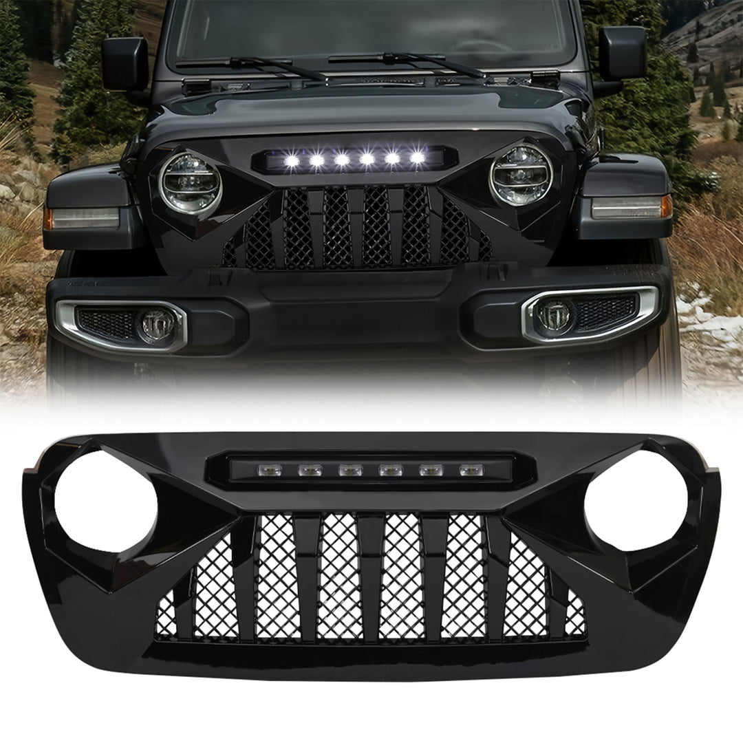 American Modified Shark Grille for 07-18 Wrangler JK/JKU, Glossy Black (Used)