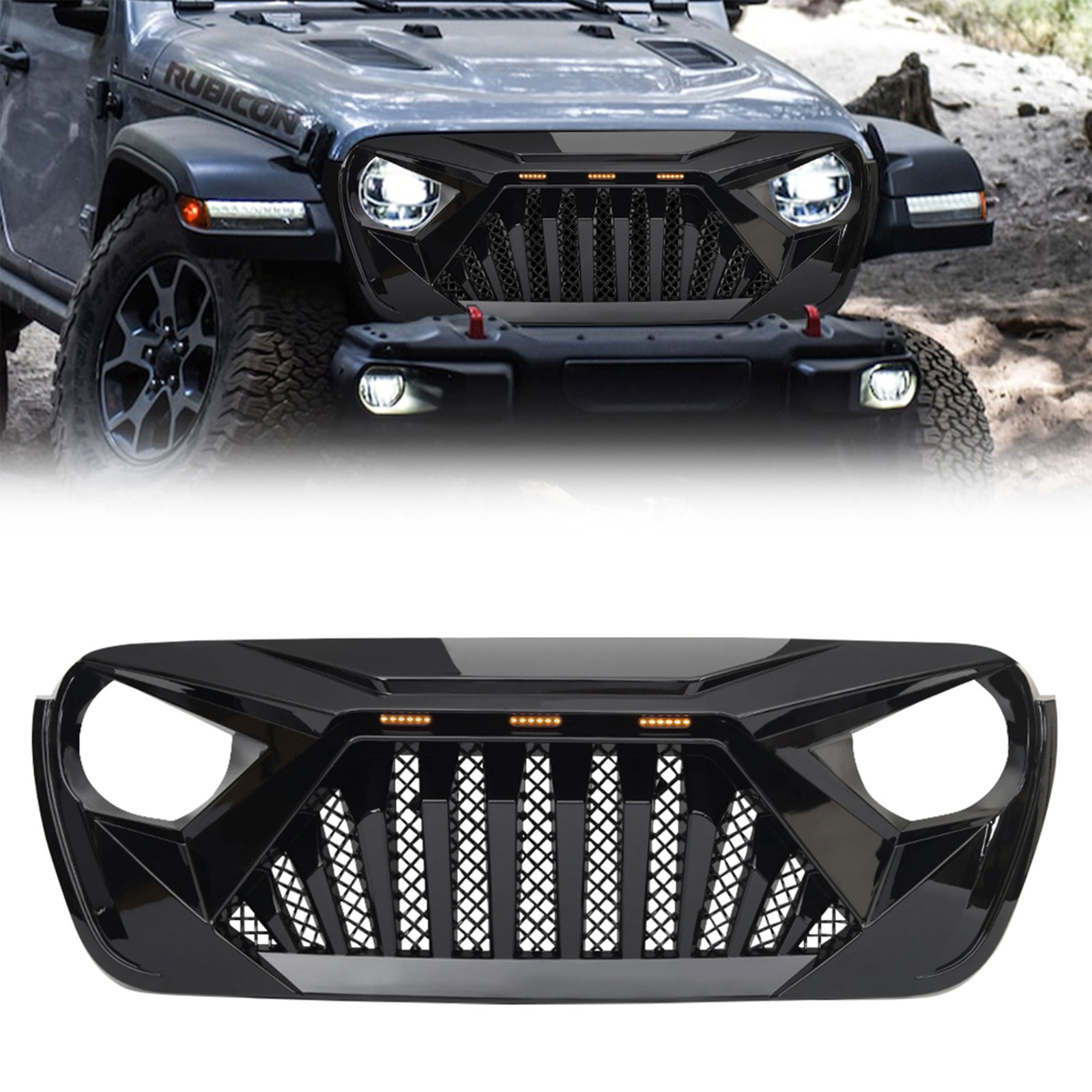 American Modified Grille for 2018 Wrangler JL & 2020 Plus Gladiator JT(Open Box) - VMInnovations