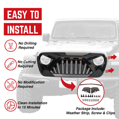 American Modified Grille for '18 Wrangler JL & '20 Plus Gladiator JT(For Parts) - VMInnovations