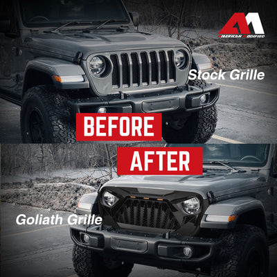 American Modified Goliath Grille for 2018 Wrangler JL & 2020 Plus Gladiator JT - VMInnovations