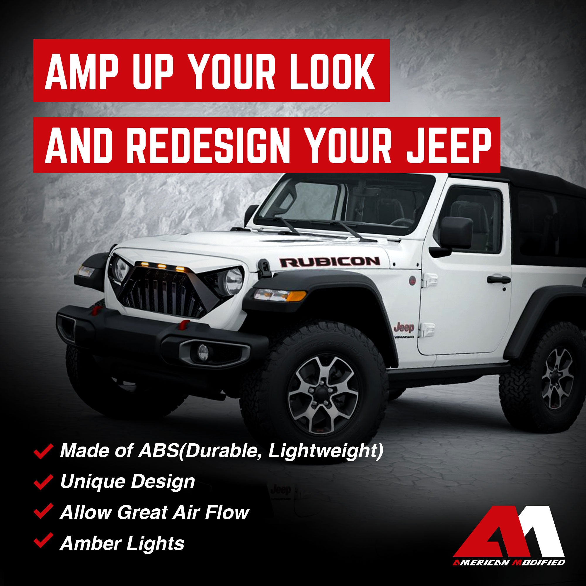 American Modified Goliath Grille w/18-23 Wrangler JL/Gladiator JT (Open Box) - VMInnovations