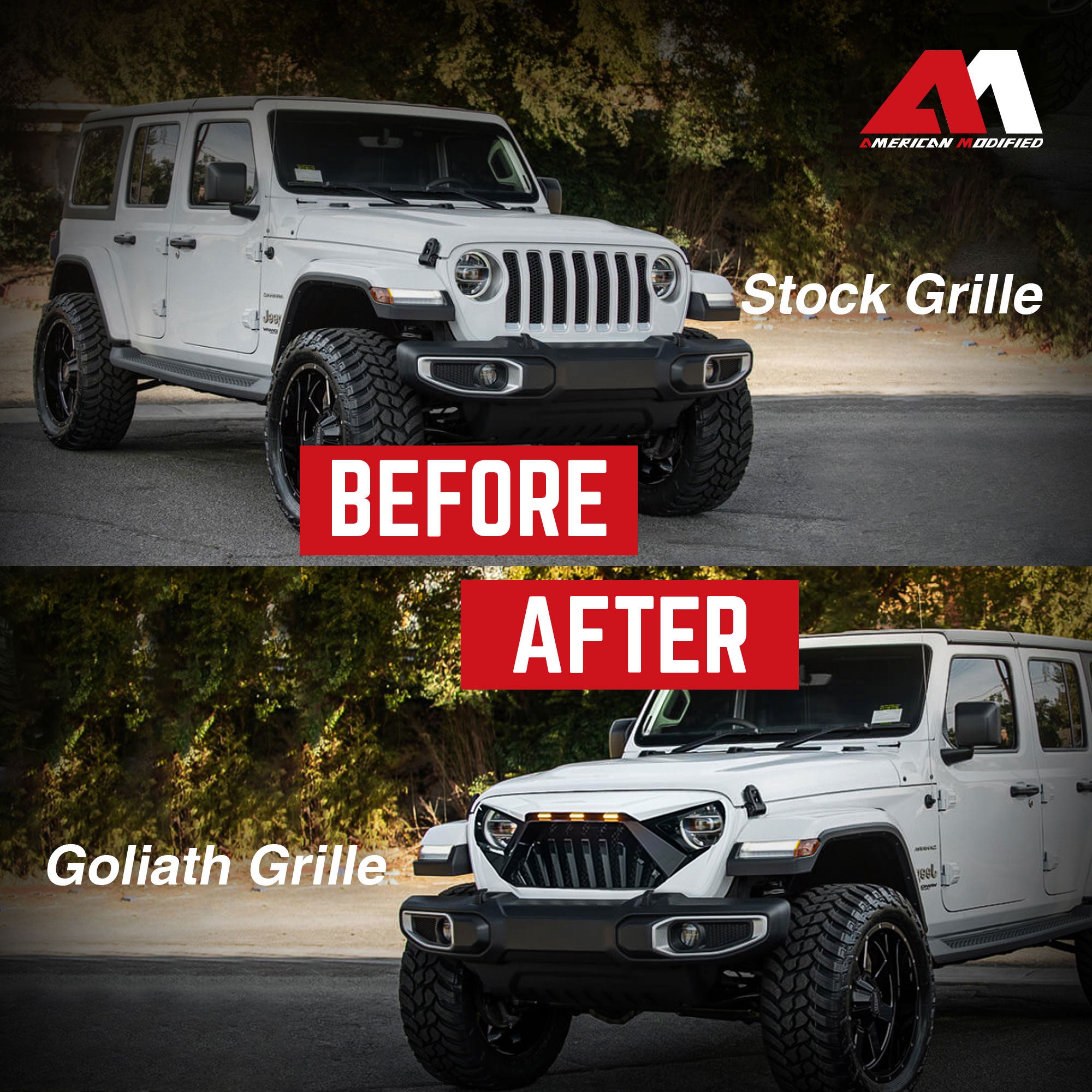 American Modified Goliath Grille w/18-23 Wrangler JL/Gladiator JT (Open Box) - VMInnovations