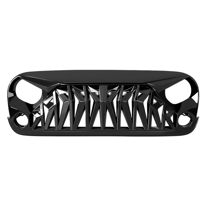 AMERICAN MODIFIED Front Shark Grille Compatible with 2007-2018 Wrangler JK/JKU