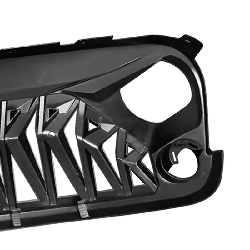 AMERICAN MODIFIED Front Shark Grille Compatible with 2007-2018 Wrangler JK/JKU