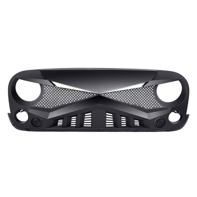 AMERICAN MODIFIED Hawke Grille for 2007-2018 Jeep Wrangler JK, Black (Used)