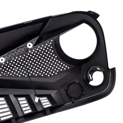 AMERICAN MODIFIED Hawke Grille for 2007-2018 Jeep Wrangler JK, Black (Open Box)