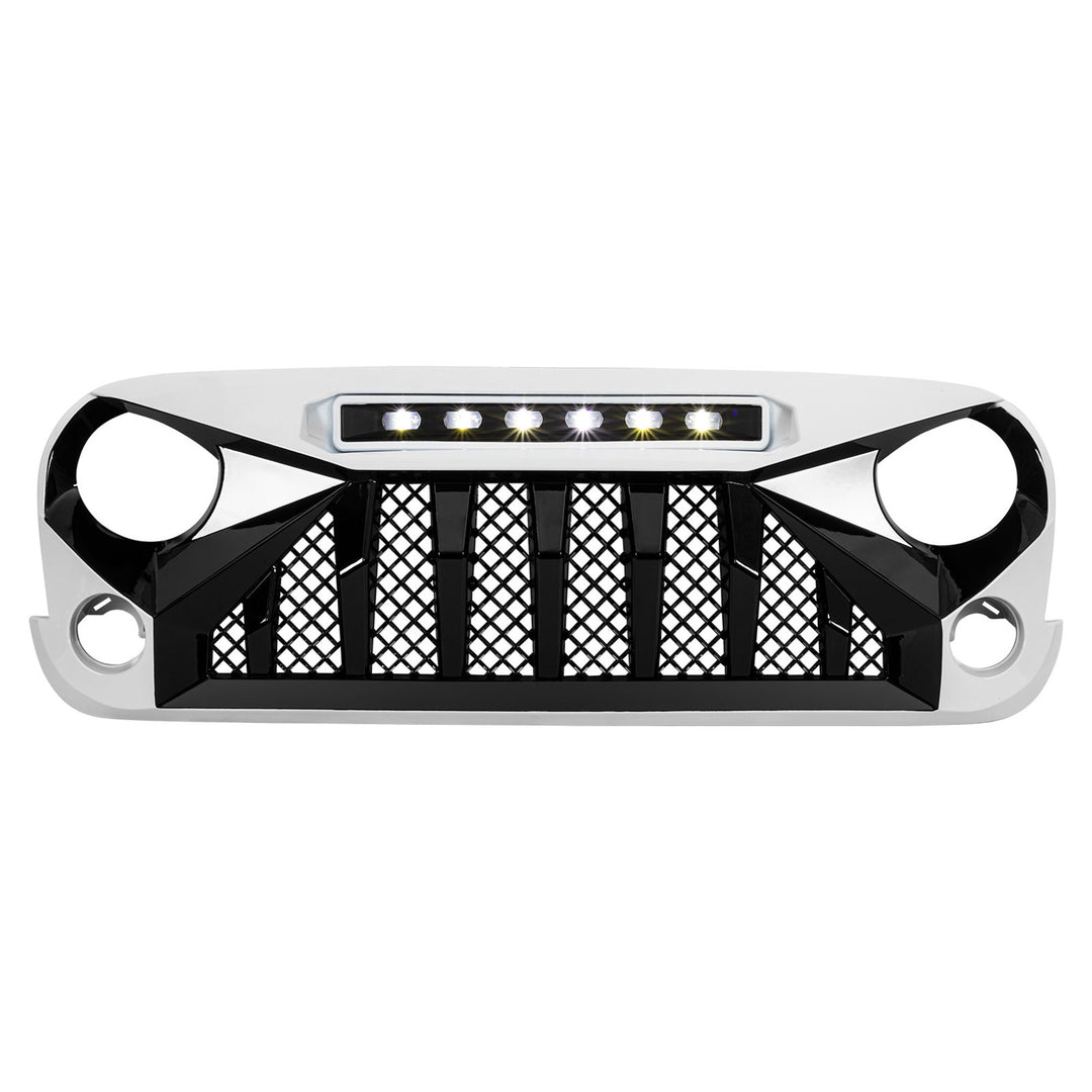 American Modified Front Gladiator Grille Compatible with 07-18 Jeep Wrangler JK