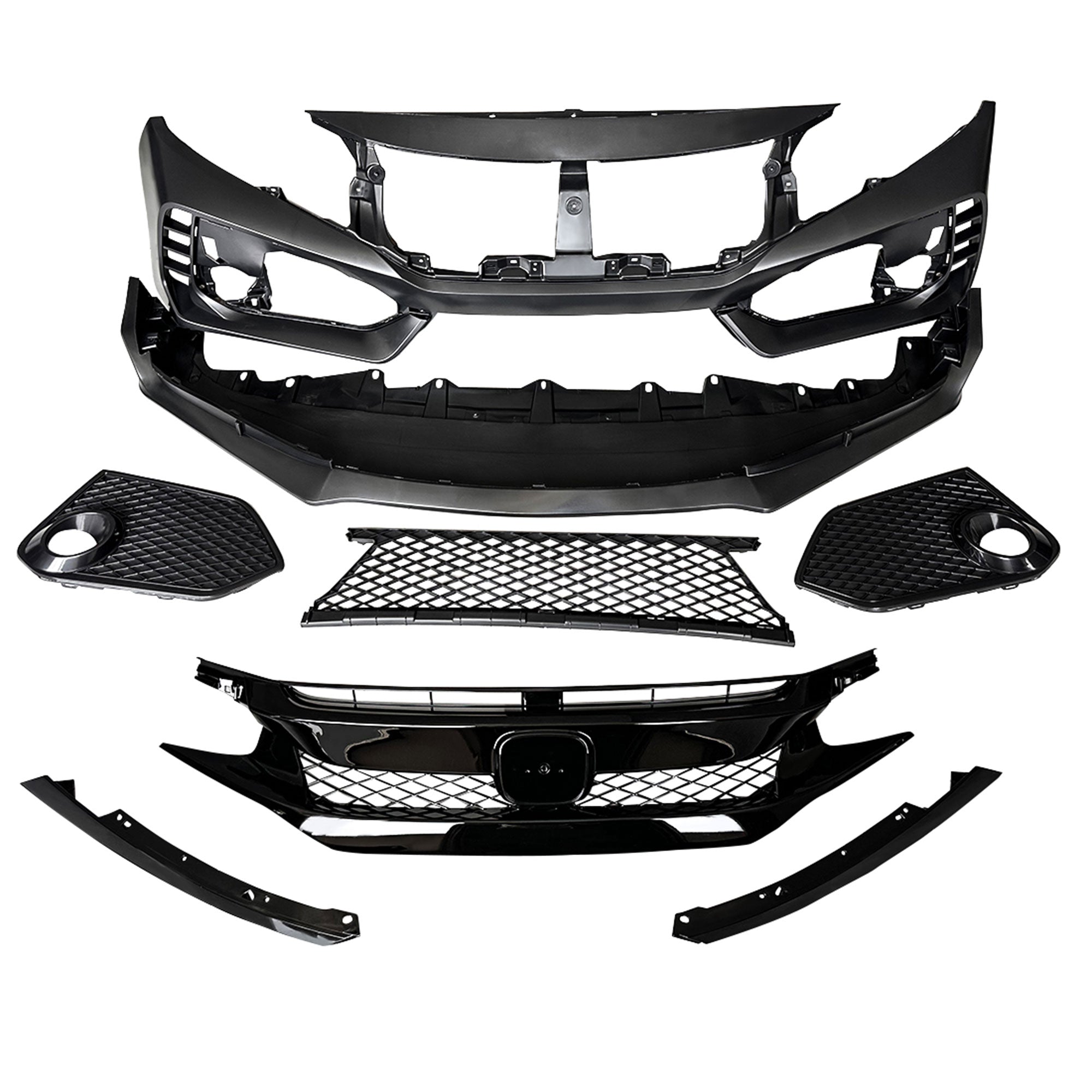 AMERICAN MODIFIED Type R Style Conversion Front Bumper for 2016-2019 Honda Civic - VMInnovations