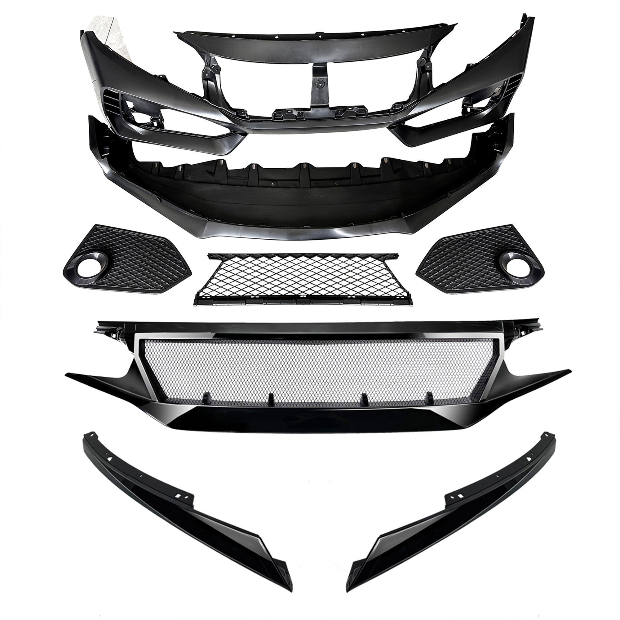 AMERICAN MODIFIED R Style Conversion Front Bumper Sport for 16-19 Honda Civic - VMInnovations