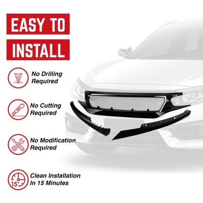 AMERICAN MODIFIED Sports Grille,  '16-'21 Honda Civic/Sedan/Hatchback/FK8(Used) - VMInnovations