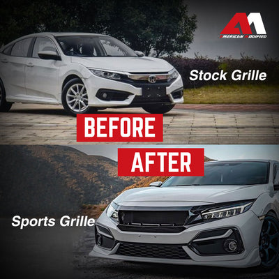 AMERICAN MODIFIED Sports Grille,  '16-'21 Honda Civic/Sedan/Hatchback/FK8(Used) - VMInnovations