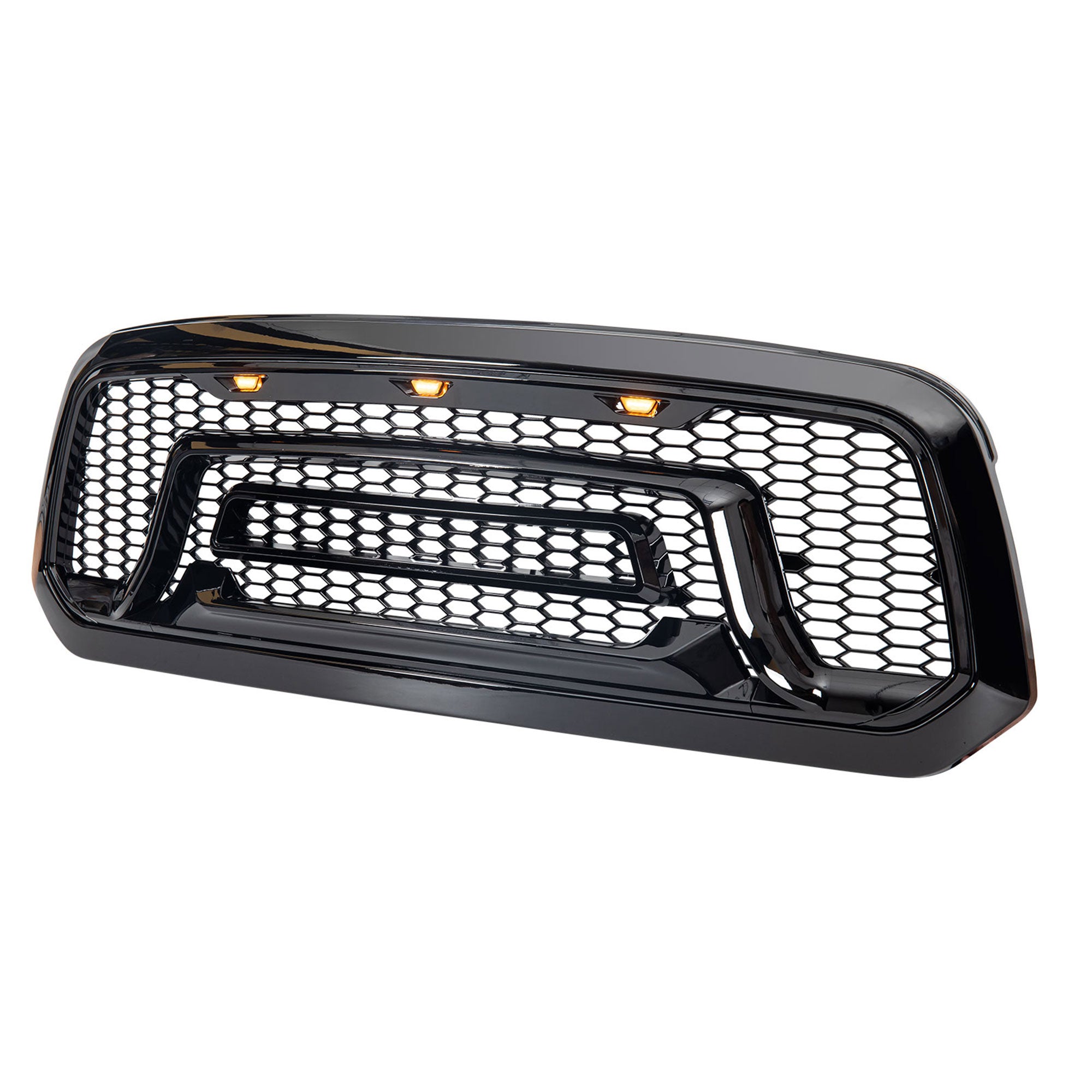 AMERICAN MODIFIED Armor Grille w/Amber Lights for 13-18 Dodge Ram 1500(Open Box) - VMInnovations