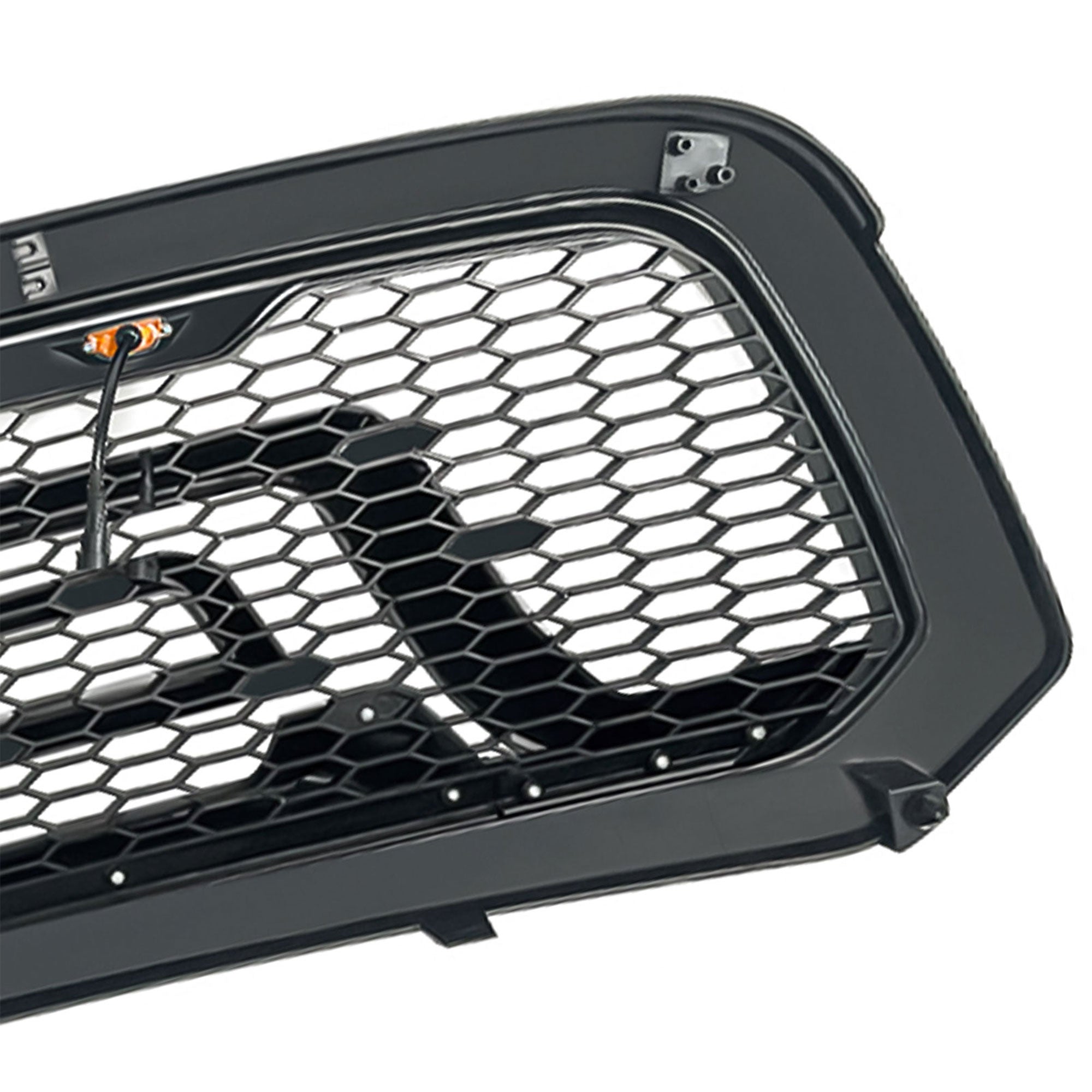 AMERICAN MODIFIED Armor Grille w/Amber Lights for 13-18 Dodge Ram 1500(Open Box)